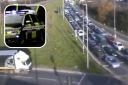 Queues are still backing up after a crash on the A13