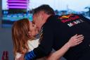 Christian and Geri Horner kiss before the Bahrain Grand Prix at the Bahrain International Circuit, Sakhir. Picture date: Saturday March 2, 2024.