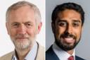 Cllr Praful Nargund (right) will take on Jeremy Corbyn for Labour in the Election on July 4 General