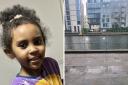 Malika Hibu, 5, (left) died after falling through metal railings next to her home and into Regent's Canal (pictured right)