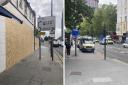 There was a heavy police presence, and shops were boarded up, in Walthamstow yesterday evening (August 7)