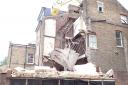 A three-storey house in Gloucester Road collapsed