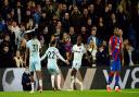 West Ham United's Michail Antonio (second right) celebrates scoring against Crystal Palace