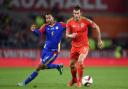 Wales' Gareth Bale and Andorra's Oscar Sonejee battle for the ball (pic: Empics)