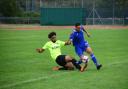 Action from the Essex Senior League match between Tower Hamlets and Redbridge at Mile End Stadium (pic Tim Edwards)