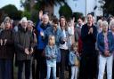 Spectators enjoying the music and build up to the Platinum Jubilee beacon-lighting ceremony on Havering-atte-Bower village green