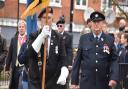 A commemorative parade marched through Elm Park on Remembrance Sunday