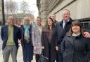 Josephine Smith's family - including son Alan (second from right) and granddaughter Kelly (third from left) were at the Old Bailey as Kai Cooper was found guilty