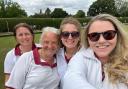 Clock House members Rebecca Smith, Michelle Squires, Hayley Kenny and Serena Madgewickcelebrate their success in the county fours.