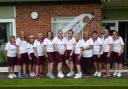 The Clock House Top Club squad faces the camera, from left, Hazel Pudney, Michelle Squires, Angela Ueckermann, Jane Preston, Rebecca Smith, Serena Madgewick, Hayley Kenny, Debbie Walmsley, Val Baker, Jan Tallentire, Michelle Carlin, Margaret Tinton.