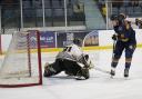 Coy Prevost scores for Raiders against MK Lightning. Image: John Scott