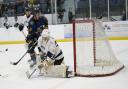 Adam Laishram scores against Peterborough. Image: John Scott