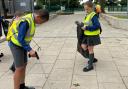 Drapers' Maylands pupils out and about in Harold Hill tidying up the streets
