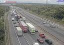 LIVE: Crash between 'lorry and car' shuts motorway lanes