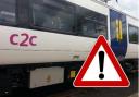 The single day of diversions will affect all lines according to train operator c2c