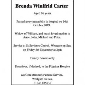 Brenda Winifrid Carter