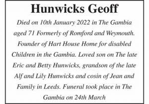 GEOFF HUNWICKS