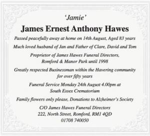 James Ernest Anthony Hawes