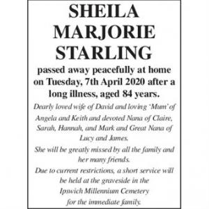 Sheila Marjorie Starling