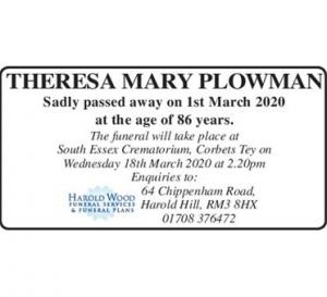 Theresa Mary Plowman