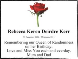 Rebecca Keren Deirdre Kerr