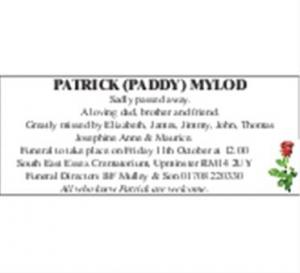 Patrick (Paddy) Mylod