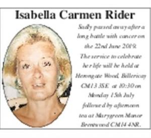 Isabella Carmen Rider