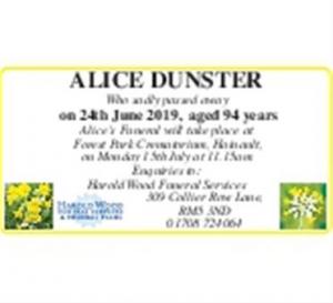 Alice Dunster