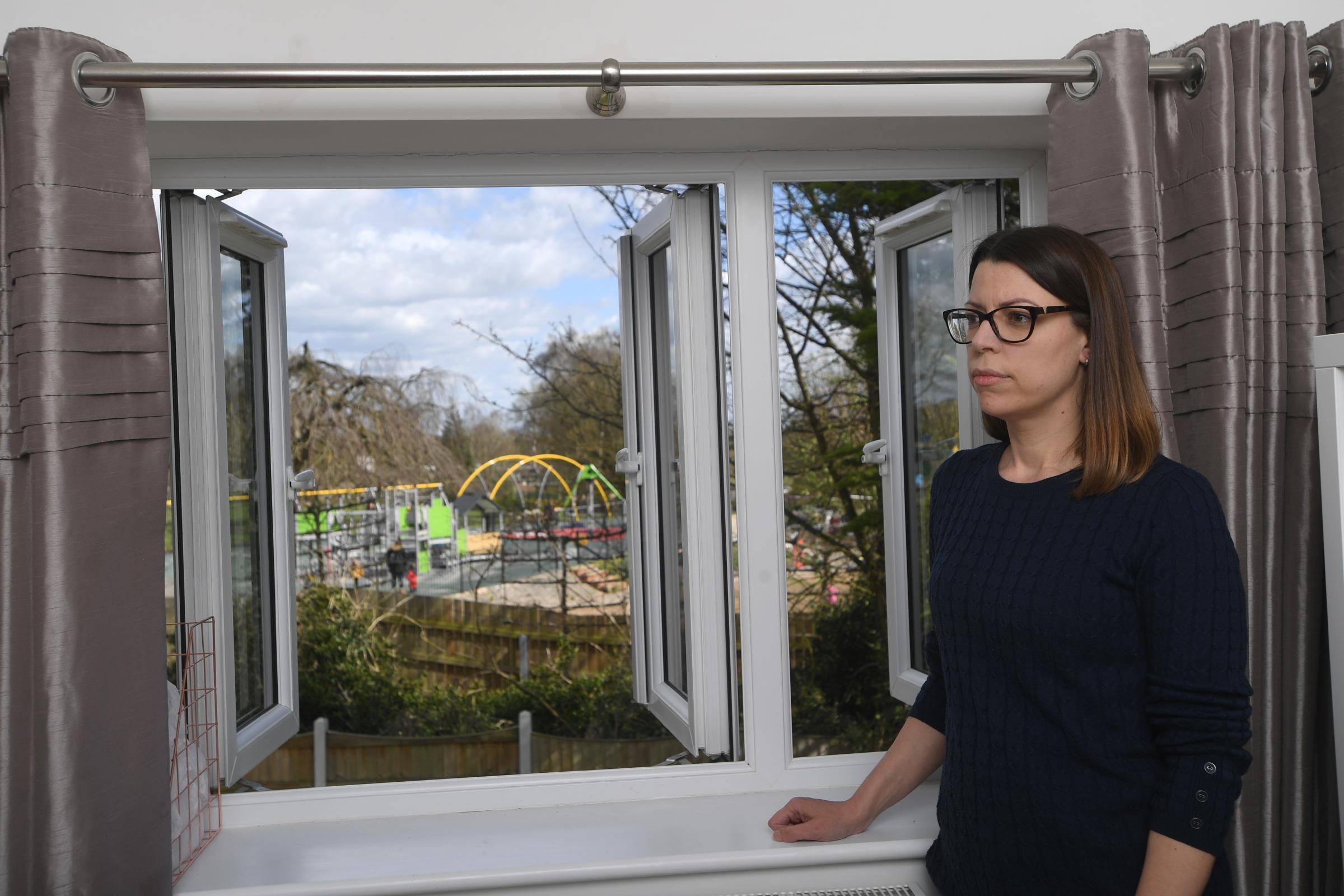 Leah Flack and her family are annoyed about anti-social behaviour fromadults drinking and swearing in a play area behind their back garden in Hartswood Road, Brentwood..