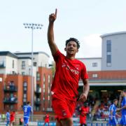 Macauley Bonne celebrates scoring a goal for Leyton Orient (pic: Simon O'Connor)