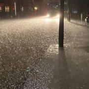 Kenway near Briscoe Road, Rainham. Resident Deborah Fletcher said the water entered about 10 hourses on the left hand side. Picture: Deborah Fletcher