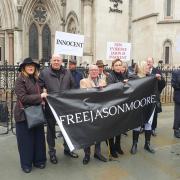 Members of both Jason Moore and Robert Darby's families were at the protest outside the Royal Courts of Justice