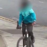 The man was seen cycling outside Middleton Green park