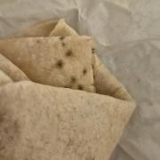 A mouldy wrap Hayley said she bought from a Subway branch in The Liberty in Romford
