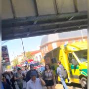 Emergency services were scrambled to Romford station after the incident on Monday