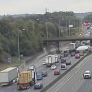 Long delays were reported on clockwise carriageway of M25 earlier