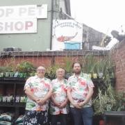 Greenhouse Water Gardens has been serving the community in Collier Row for three generations (L-R: Matthew Sands, Thomas Sands and team member Tony Hall)