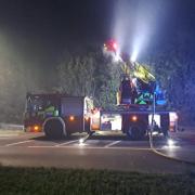 Four fire engines were dispatched once again to the former landfill site