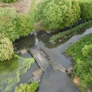 A resident captured the flooding in Harrow Lodge Park in a drone image