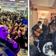 Pixie Lott visited St Martin's School and Hey Joe in Brentwood for her album launch