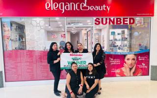 The Elegance Beauty team celebrated its 'Your Favourite Beauty Salon' award.