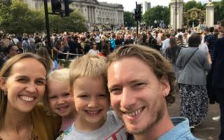 Amos Chipperfield with his parents Charlotte and Nathan and sister Aria