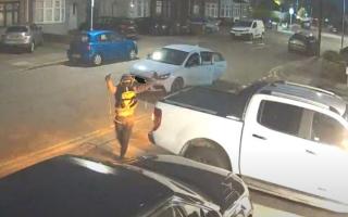 CCTV footage appears to show two masked men stealing the truck within seconds