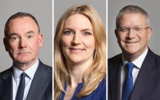 Jon Cruddas (left) is standing down as MP, while Julia Lopez (middle) and Andrew Rosindell (left) are running for re-election