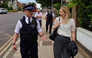 Supt Simon Hutchison met with MP Julia Lopez to discuss keeping Havering's streets safe