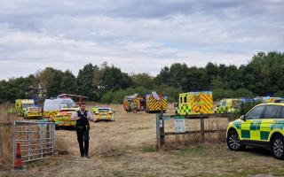 Emergency services by Belhus Country Park