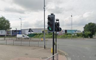 Traffic lights in Cherry Tree Lane