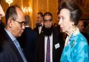 Learning Resource Network chief executive Muhammad Zohaib Tariq (centre) and Anne, Princess Royal (right).