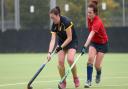 Romford Hockey Club ladies vs Upminster Hockey Club ladies 4th XI in the East Region League Field Hockey at Drapers' Academy