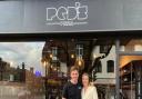 Matt and Lauren Redgrave, owners of Ped's Pizza pictured outside their restuarant